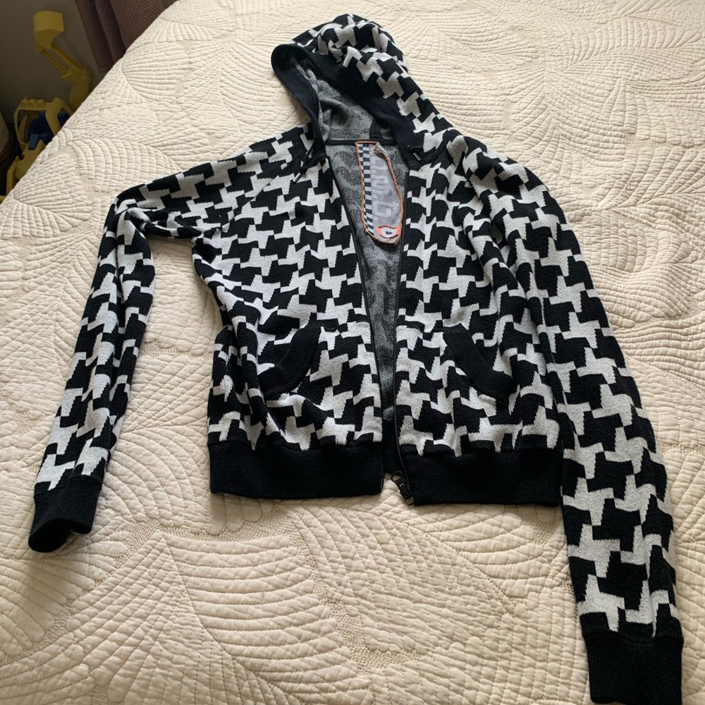 LAMB herringbone zipped hoodie. Size M